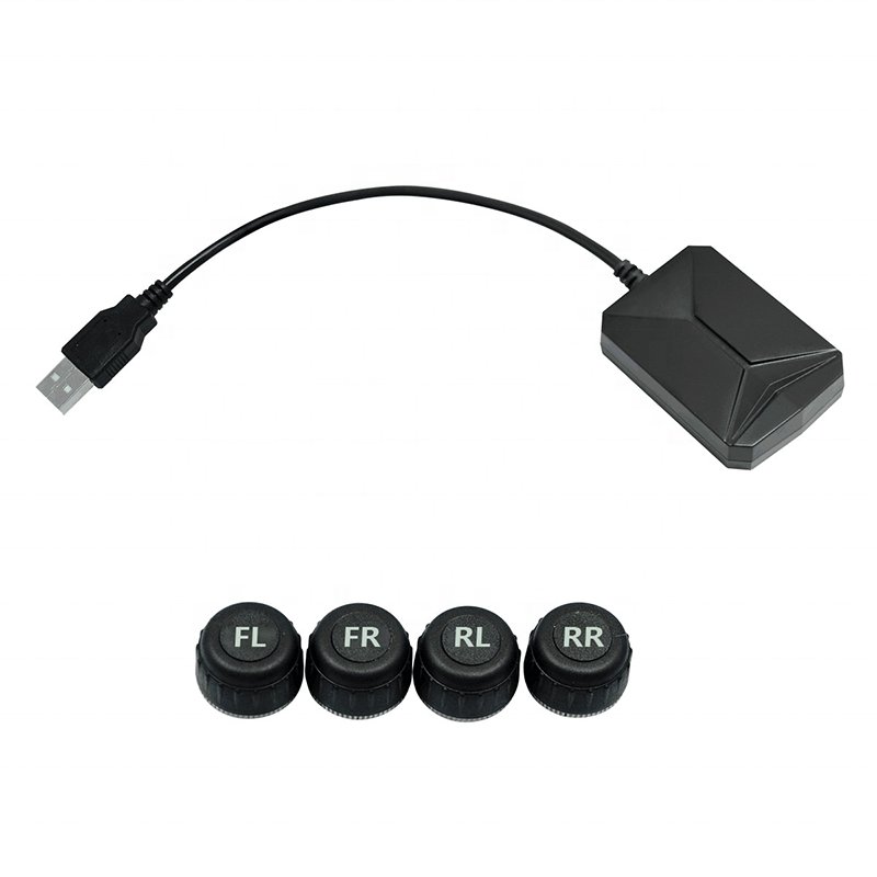 USB TPMS for Android Navigation Tire Pressure Monitoring System Display Alarm Android Navigation Radio With 4 External Sensor