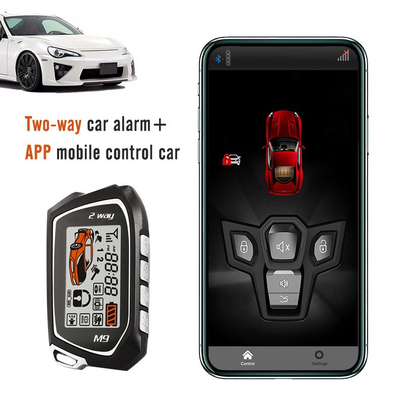 Ultrasonic Oem 12v Anti Theft Universal Lcd Remote Start Control Security Top Quality Chinese Two Way Smart Car Alarms System