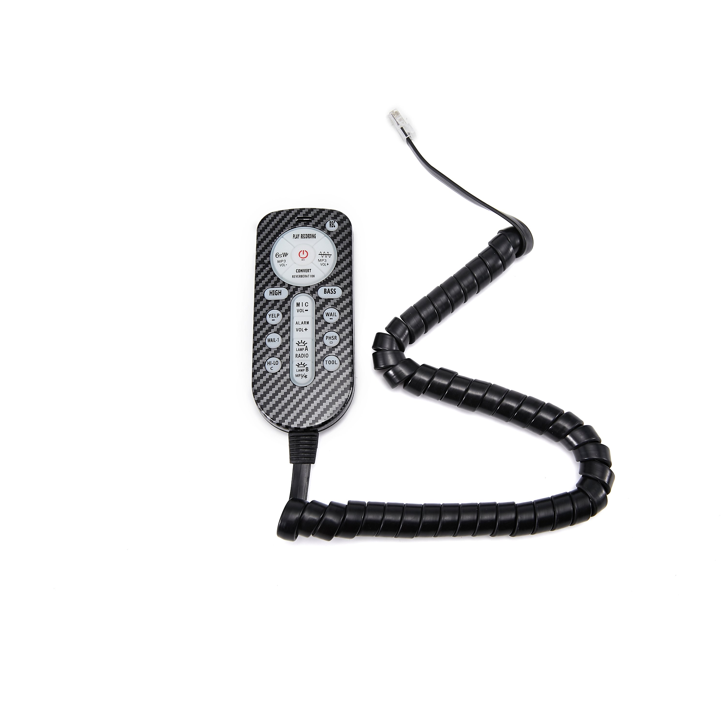 Ambulance Warning Square Siren Horn Amplifier 200W Emergency Universal Vehicle Security Siren Speaker