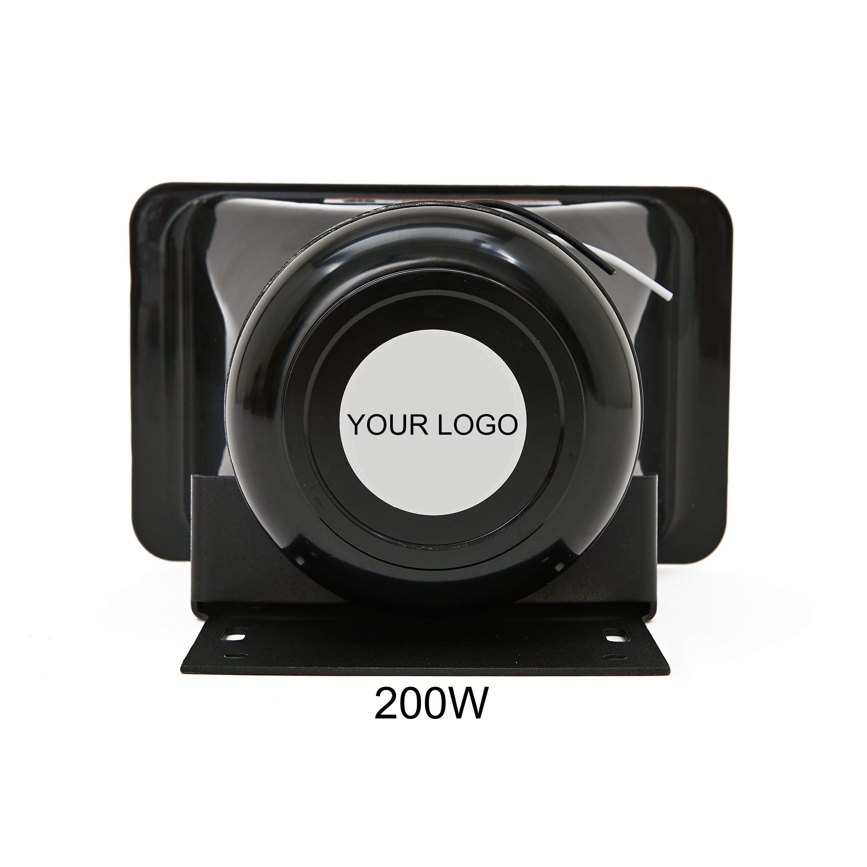 Ambulance Warning Square Siren Horn Amplifier 200W Emergency Universal Vehicle Security Siren Speaker