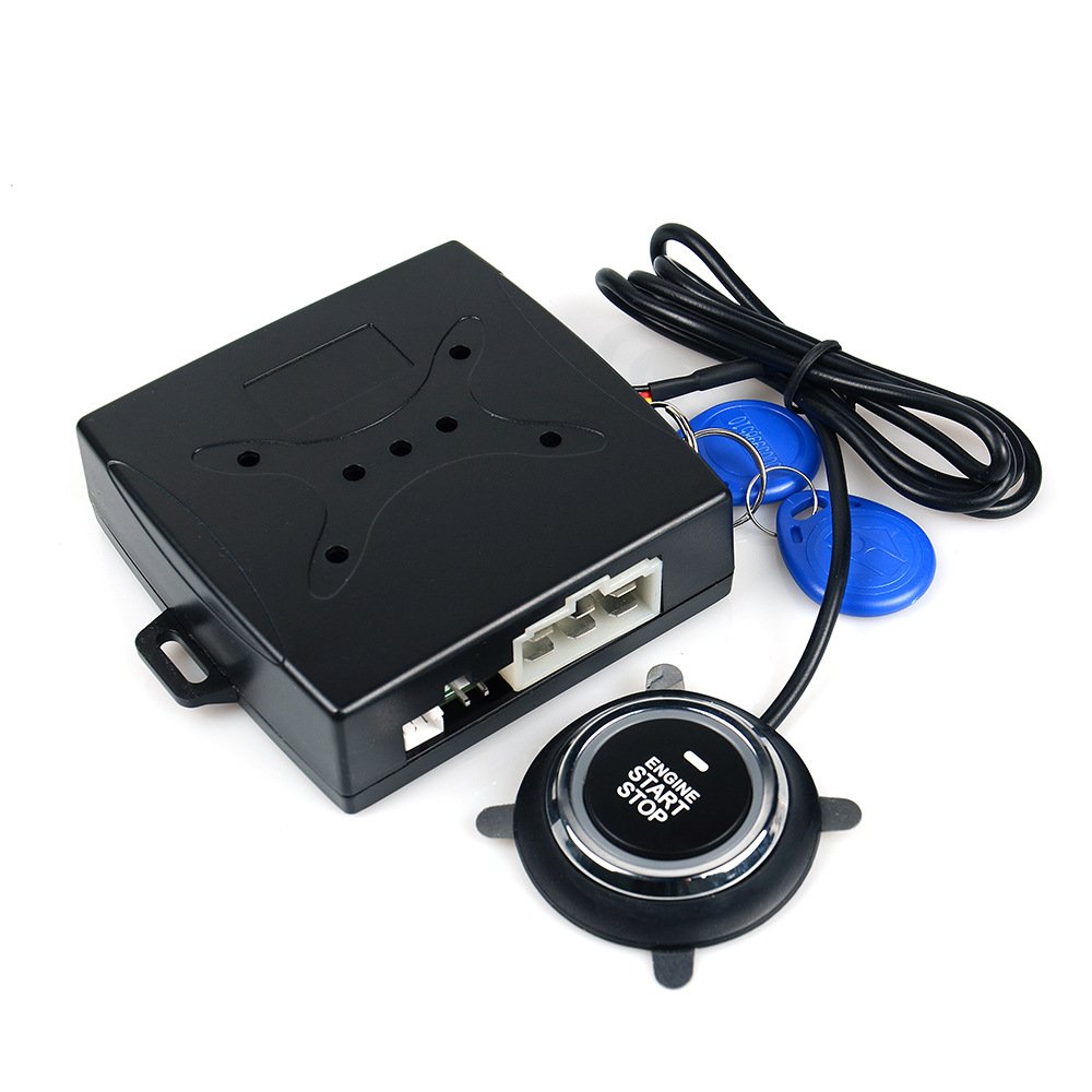 DC 12V Car Alarm System Push Start System Smart Key PKE Keyless Entry Engine Start Stop Push Button Remote Starter