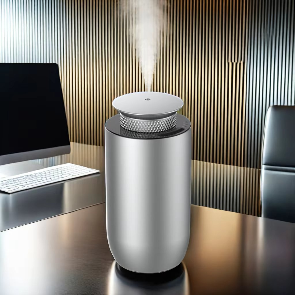 Dermey All Aluminum Alloy Rechargeable USB Type-C Waterless Portable 100% Pure Essential Oil Nebulising Diffuser Car Diffuser