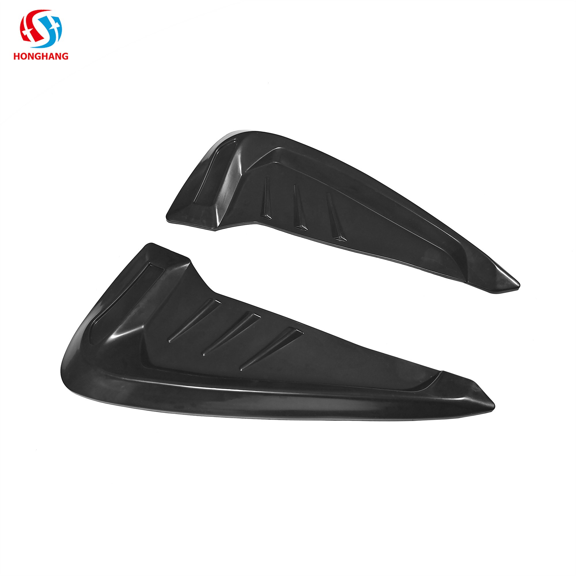 Honghang Factory Universal Car Fender Side Vents Air Flow Intake Grille Sticker Trim Cover Decoration Type C Carbon Fiber