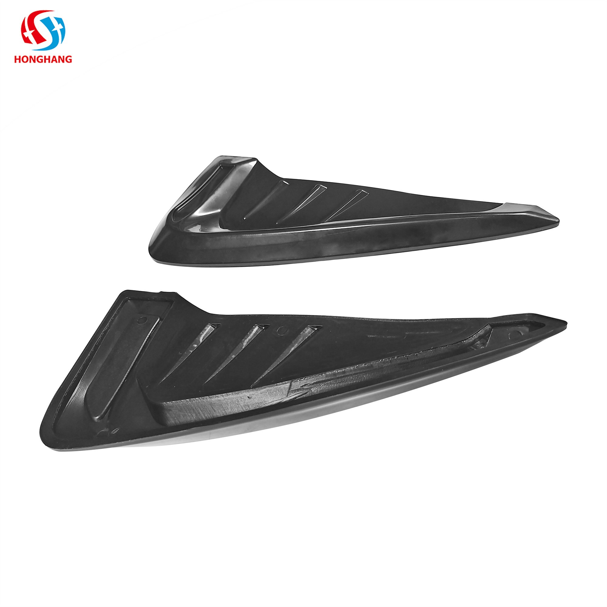 Honghang Factory Universal Car Fender Side Vents Air Flow Intake Grille Sticker Trim Cover Decoration Type C Carbon Fiber