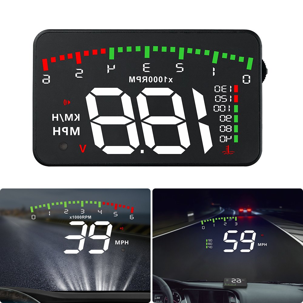 OBDHUD Auto Projector Hud Navigation GPS Obd2 Eobd Speedometer Head up Display Electronics Car Accessories for All Car