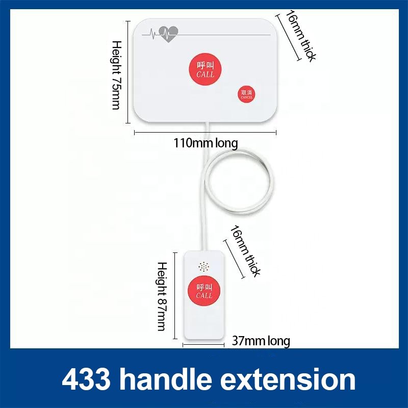 Pager 433 / 315MHZ LoRa Pager Building Hospital Elderly Emergency Call Button Extension LoRa 433MHZ Pagers System Call Buttons