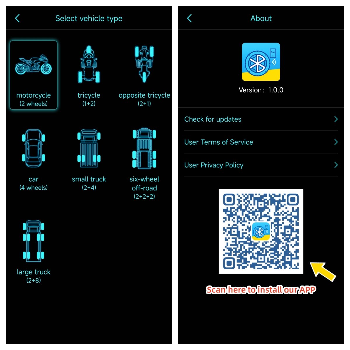 Iphone Android Phones Show Bluetooth Tire Pressure Monitoring System Tpms Sensor TPMS Tire Pressure 2 3 4 6 8 Wheels Sensors