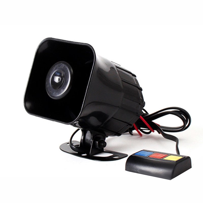 12V 110Db 30W Motorcycle Car Auto Vehicle Truck 3 Sound Tone Loud Horn Siren Firemen Ambulance Warning Alarm Loudspeaker