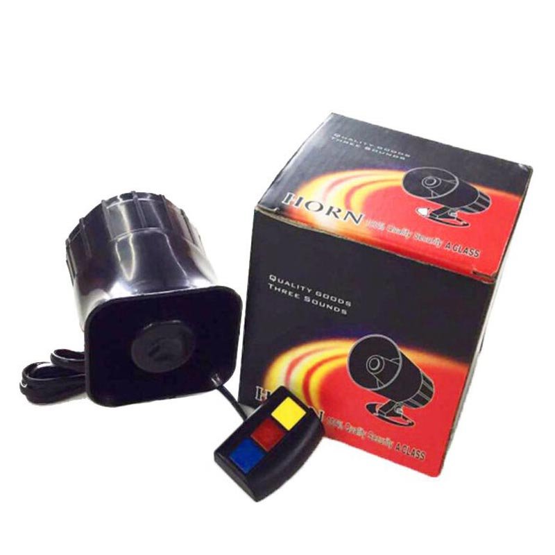 12V 110Db 30W Motorcycle Car Auto Vehicle Truck 3 Sound Tone Loud Horn Siren Firemen Ambulance Warning Alarm Loudspeaker
