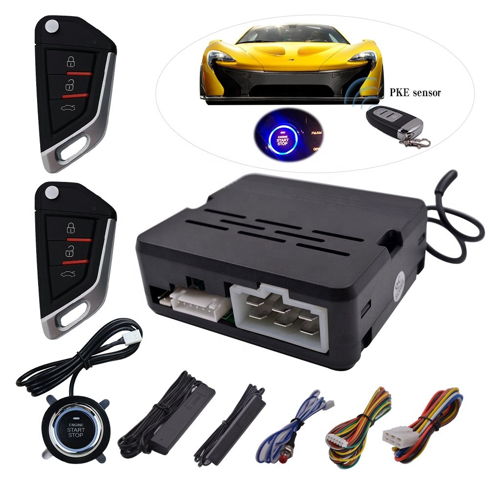 CARQSENG One-Way Car Alarm System with BT Smartphone APP Control and Engine Starter Function