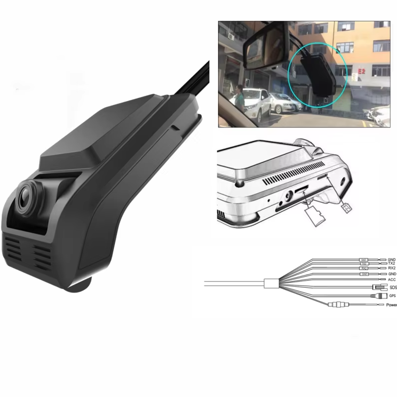 TENET 4G Dual-Lens Dash Cam 4CH Support ADAS+DSM Alarm AI Camera for Fleet Telematics Bulit-in WiFi GPS Module Dashcam for Car