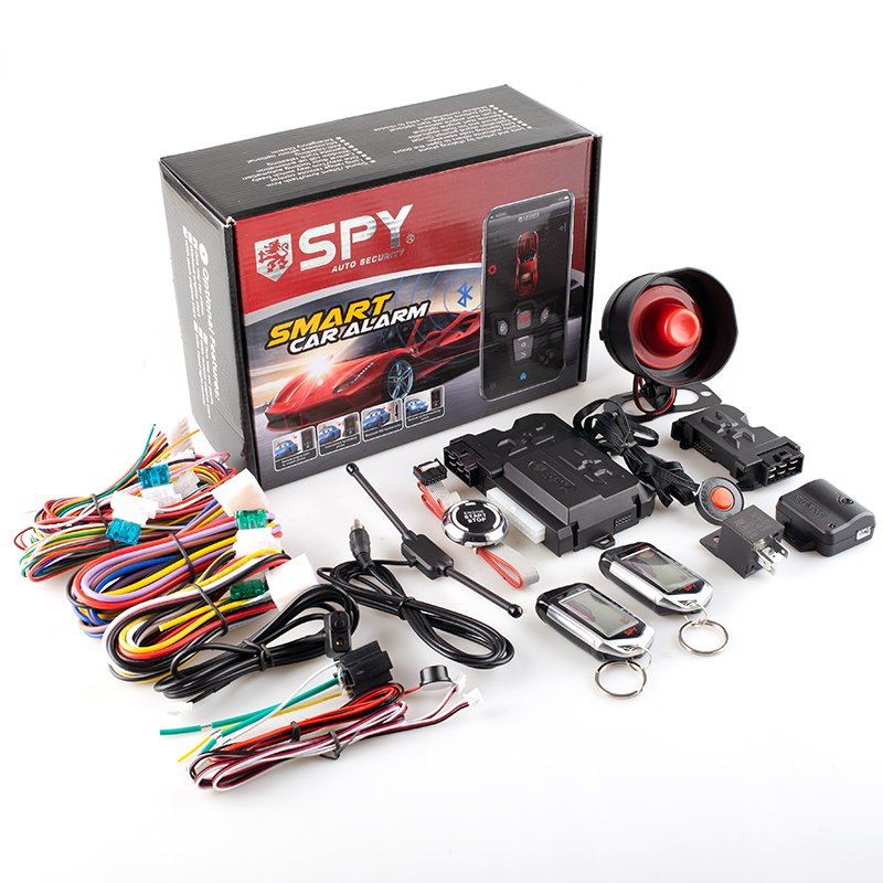 spy Universal Touch Screen Alarm System Car Aux Anti Hijack 2way Wireless Car Alarm System Central Lock With Android
