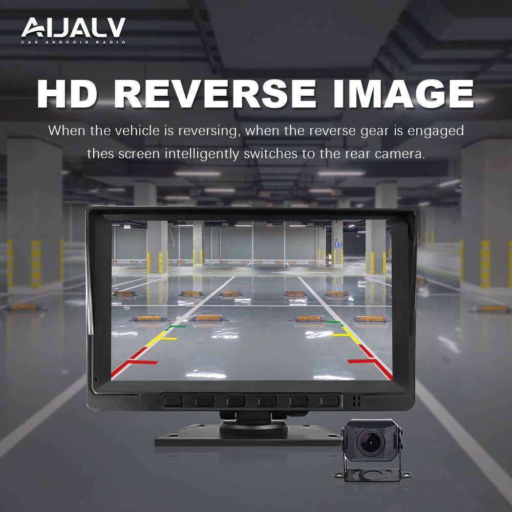 7'' Smart Blind Spot Radar BSD Alarm Recorder AHD Wireless DVR with IR Camera Reverse and Backup Camera Split Screen Monitor