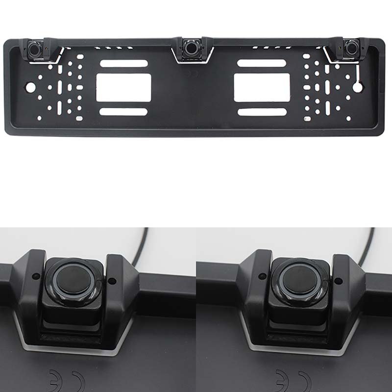 European License Plate Backup LED Radar Reverse Parking Sensor 3pcs Waterproof Car Assistiant with ROSH Certificate