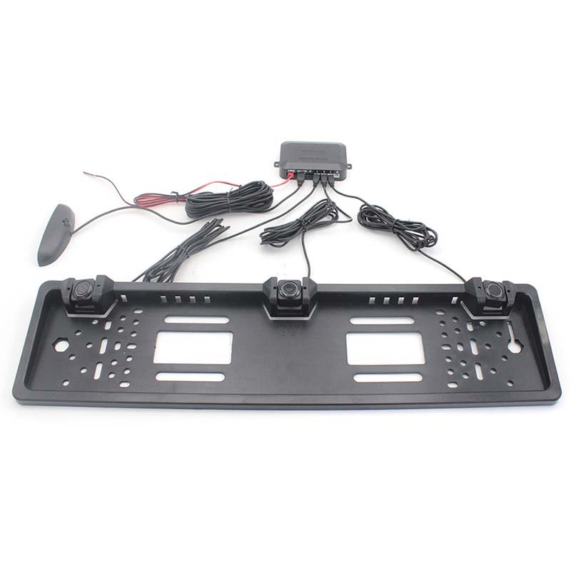 European License Plate Backup LED Radar Reverse Parking Sensor 3pcs Waterproof Car Assistiant with ROSH Certificate