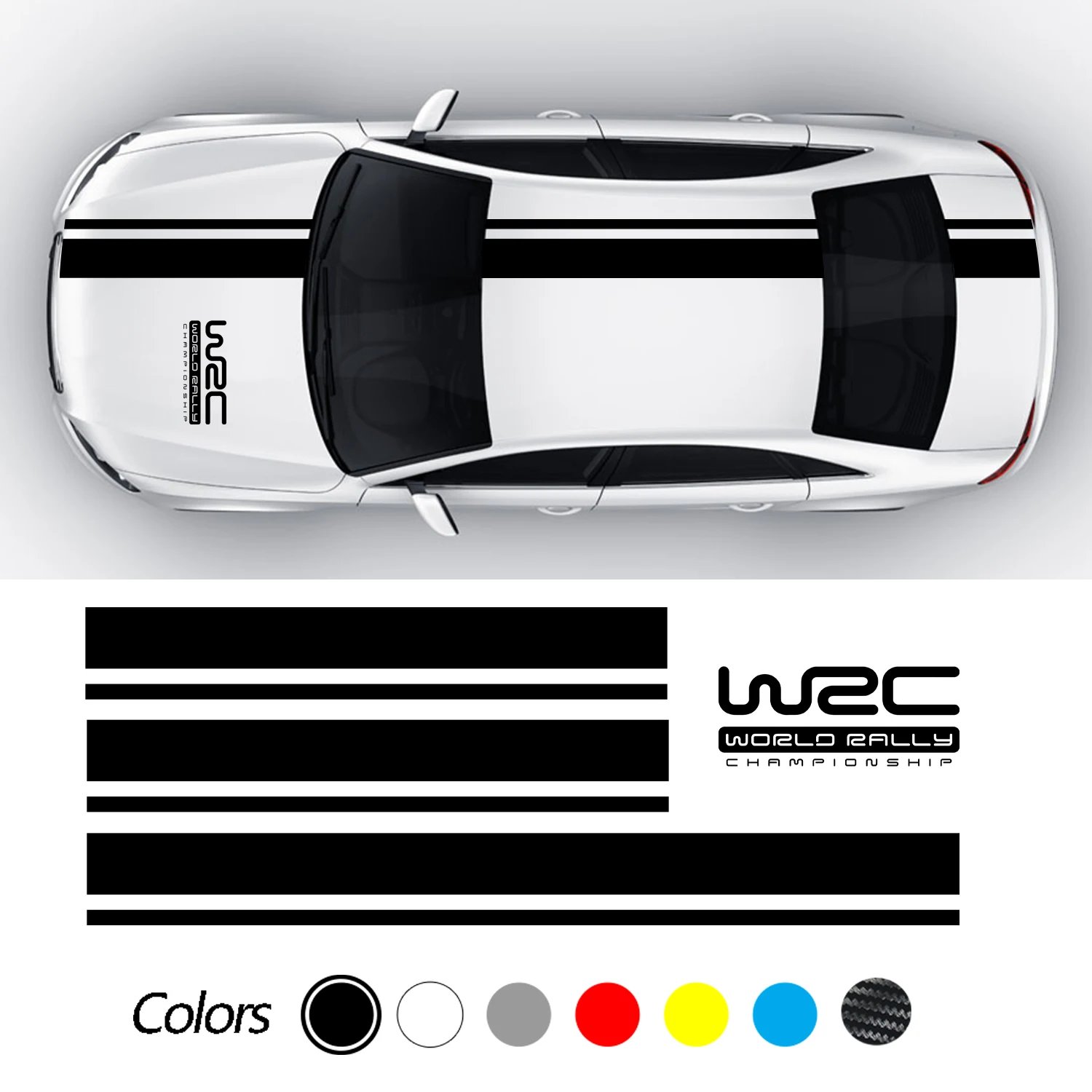 Car Body Sticker Racing Rally Sport Decal Hood Roof Rear Trunk Long Stripe Racing Sports Vinyl Universal Styling