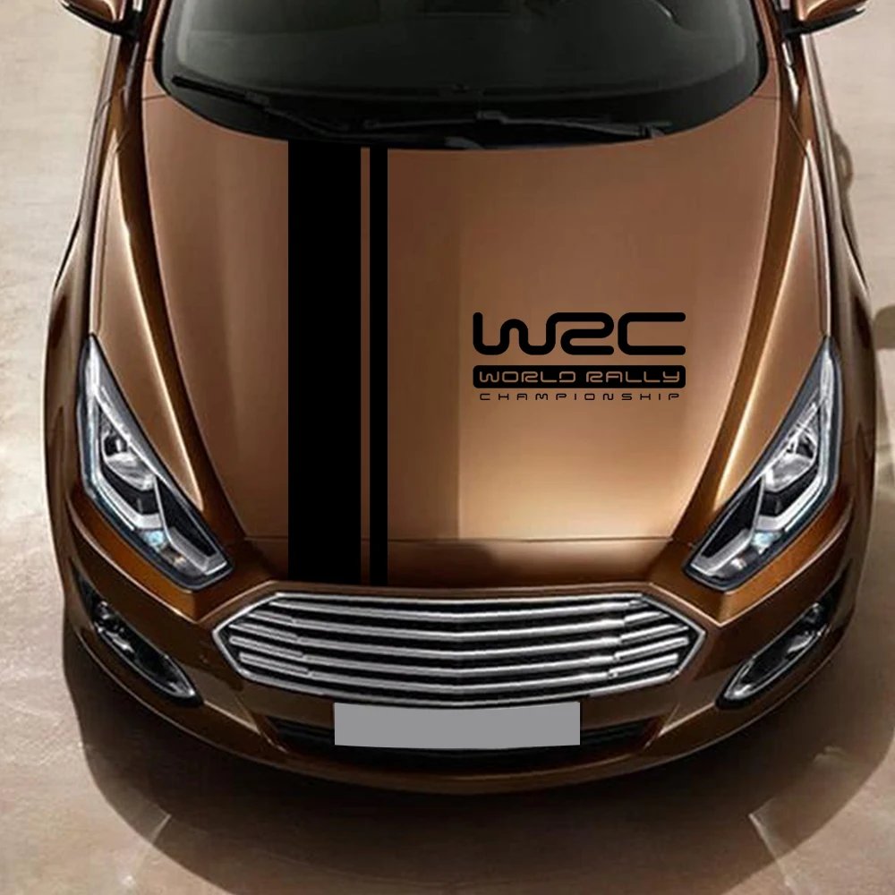 Car Body Sticker Racing Rally Sport Decal Hood Roof Rear Trunk Long Stripe Racing Sports Vinyl Universal Styling