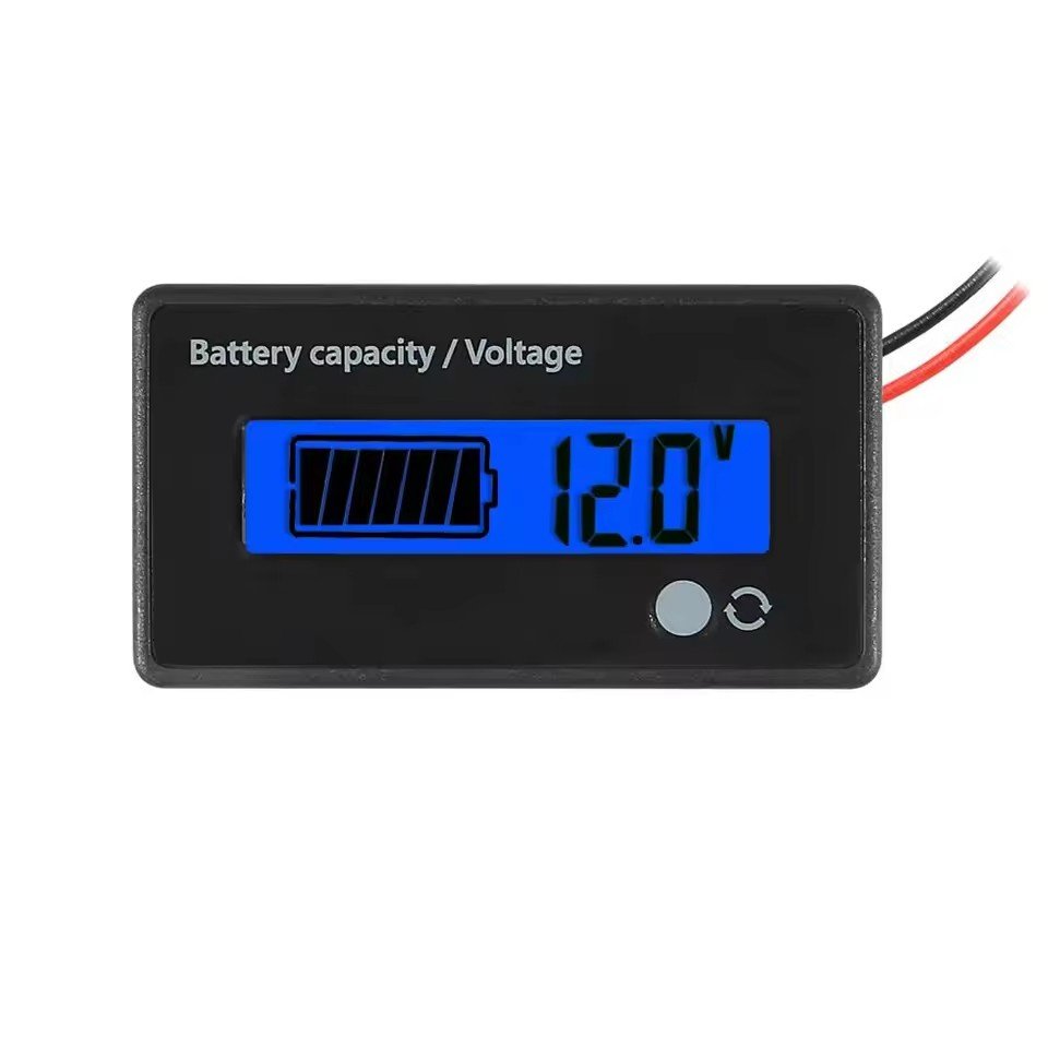 DC12V 24V 36V 48V 72VLead Acid Lithium Battery Capacity Voltage Meter with Alarm Gauge Indicator Battery Indicator MonitorsGY-6D