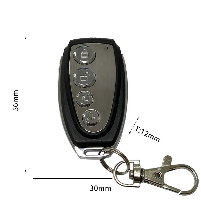 6V Automatical Metal Bike Alarm Anti-Theft Lock Car Garage Door Led Light Clone RF Wireless Remote Control