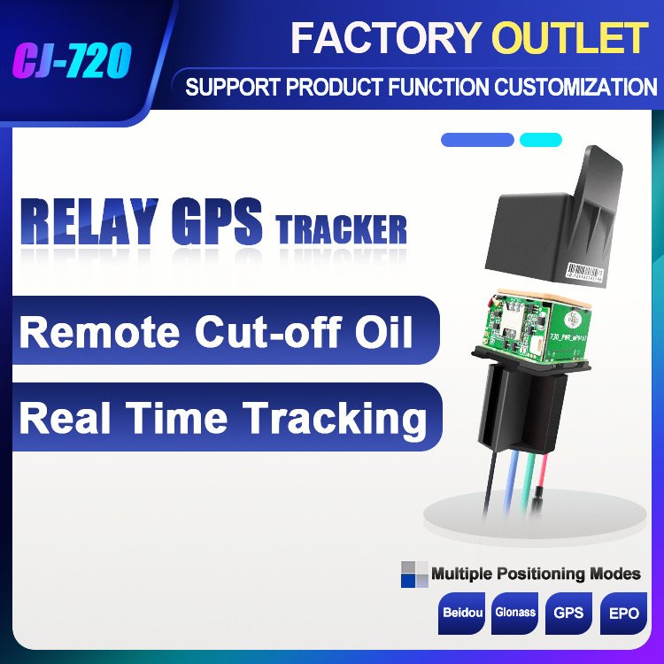 Cheap Yuntrack CJ720 Free APP Tracking 2G Network Auto Vehicles Hidden Gps Tracking