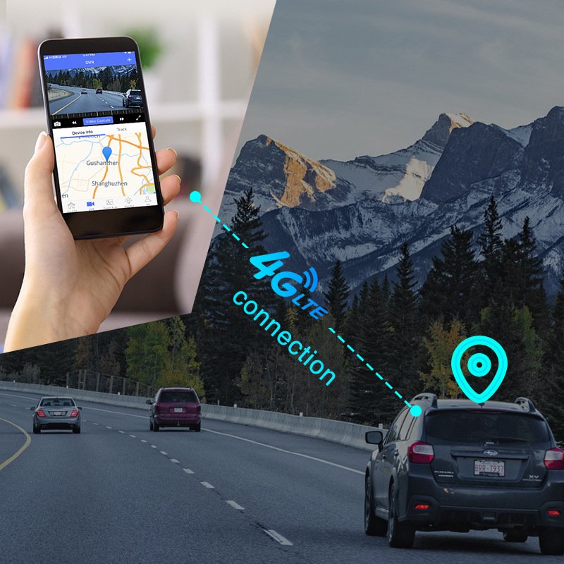 Car DVR Recorder 4G With Dual Cameras Live Video Bus Truck GPS Tracking Fleet Remote Monitoring Dash Cam Mini Car Black Box