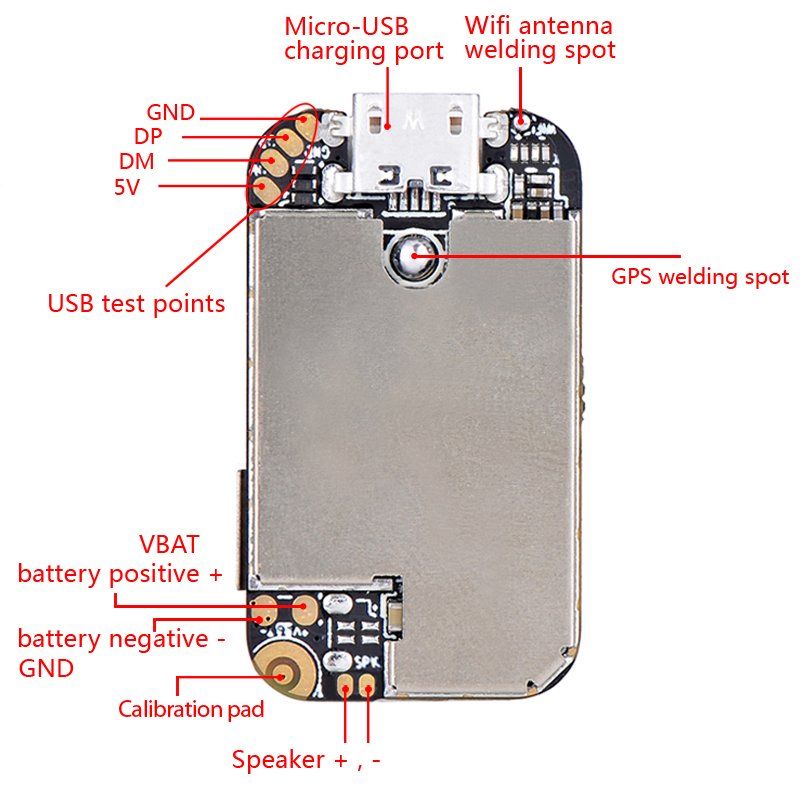 ZX303 Mini GPS Tracker PCBA Module GSM Wifi LBS Locator SOS Web APP Tracking Chip TF Card Voice Recorder for Person Car