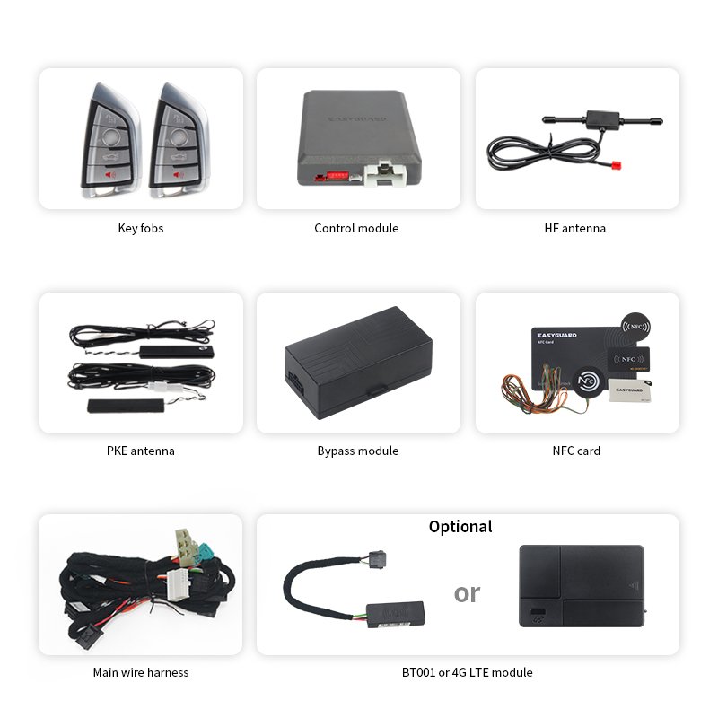 EASYGUARD CAN BUS Remote Starter Kit Fit for BMW F10/M5,F11,F18,F07,F06,F12,F13,F01,F02,F03,F04,F25,F26 Passive Keyless Entry