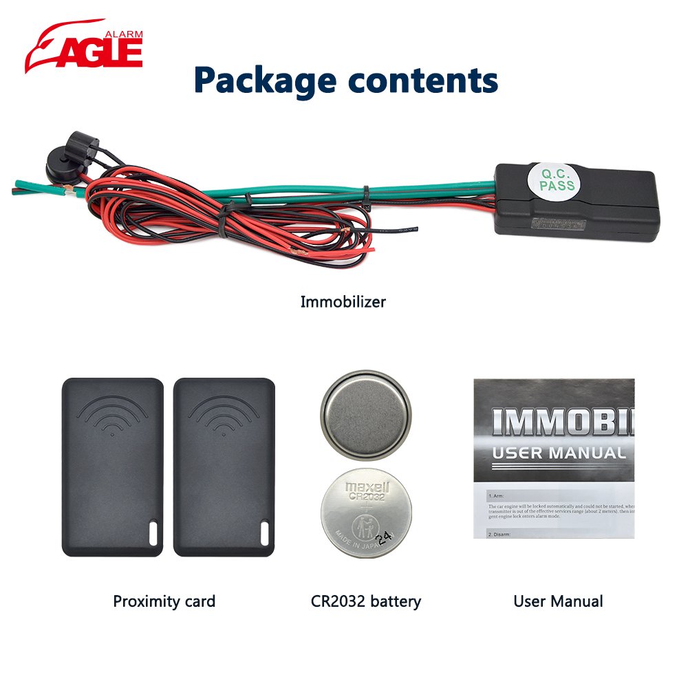 Auto Anti-hijacking Inmovilizador RFID 2.4 Ghz Black DC 12V Universal Car Alarm System Alarma Para Auto Car Immobilizer