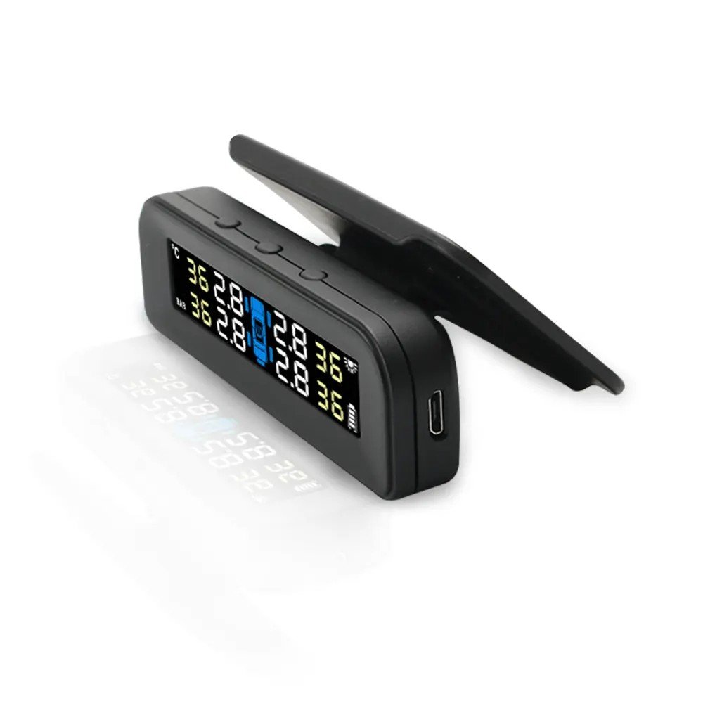 Solar Power Wireless Automatic Tpms Tire Pressure Monitoring Car Tire Pressure Sensor TPMS