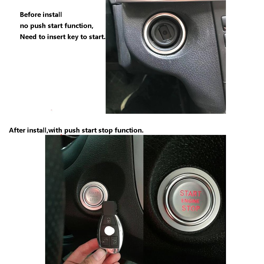 For Mercedes Benz ML/GL X166 Year 2013 to 2015 Car Add Push to Start Stop System Remote Starter System and Keyless Entry System