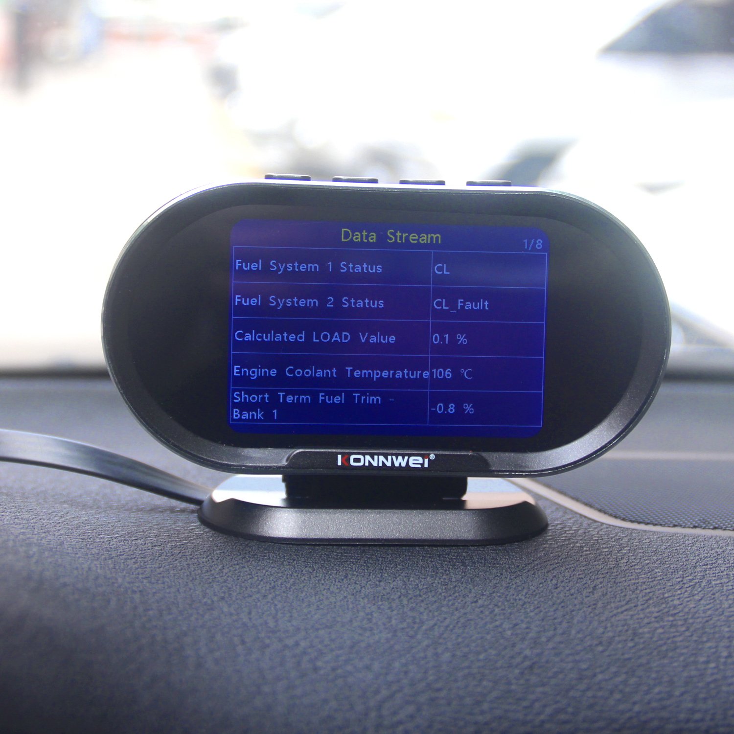 Konnwei KW206 Best Car Heads up Display With OBDII/EUOBD Interface Plug Car Hud Screen