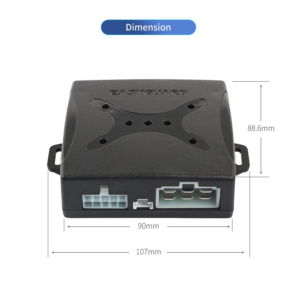 EASYGUARD Universal EC003 DC12V Car Alarm Auto Alarm with PKE Passive Keyless Entry & Remote Start Starter