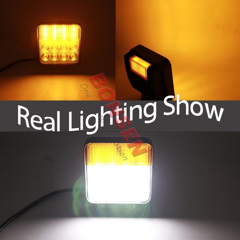 Forklift signal Light 10-80V Square Double Sides Work Light Turn signal Indicator White Yellow Warning Steer Lamp