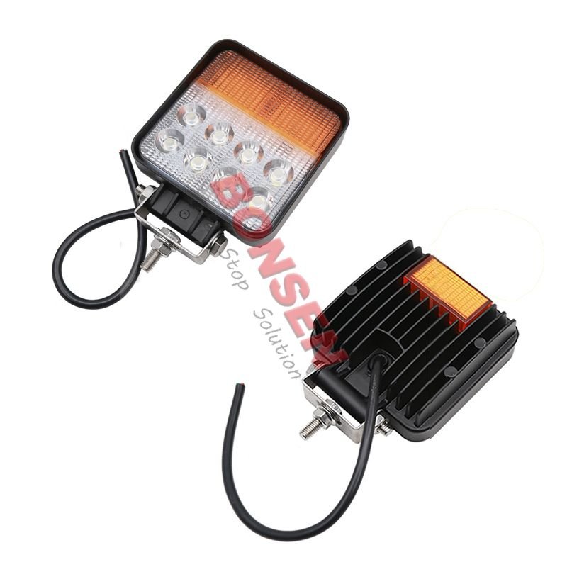Forklift signal Light 10-80V Square Double Sides Work Light Turn signal Indicator White Yellow Warning Steer Lamp
