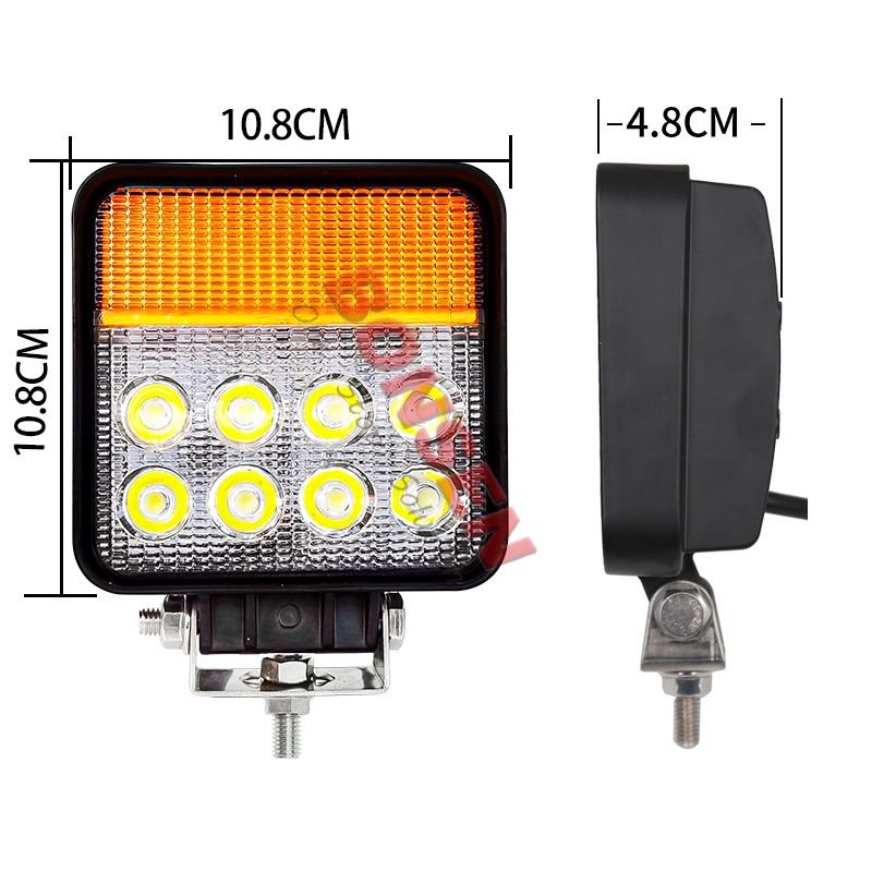 Forklift signal Light 10-80V Square Double Sides Work Light Turn signal Indicator White Yellow Warning Steer Lamp