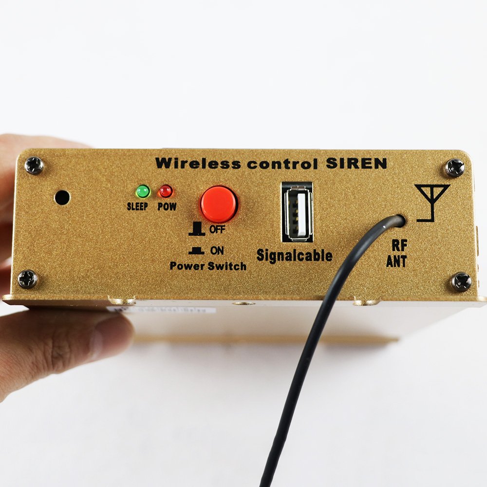 High Quality Wireless Control X5-200W Siren Amplifier for Car Alarm System Kit With PA Loudspeaker Horn Silver