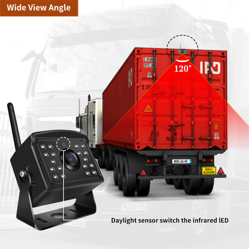 10.1 Inch Touch Screen Reversing Monitor 2-Channel Display Blind Spot Detection Wireless Backup Camera System for Trucks