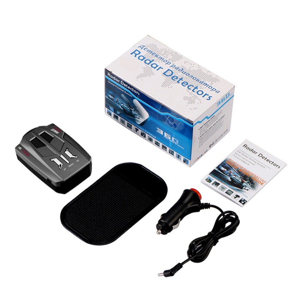English Russian Auto 360 Degree V9 Speed Voice Alert Alarm Warning Vehicle Car Radar Detector