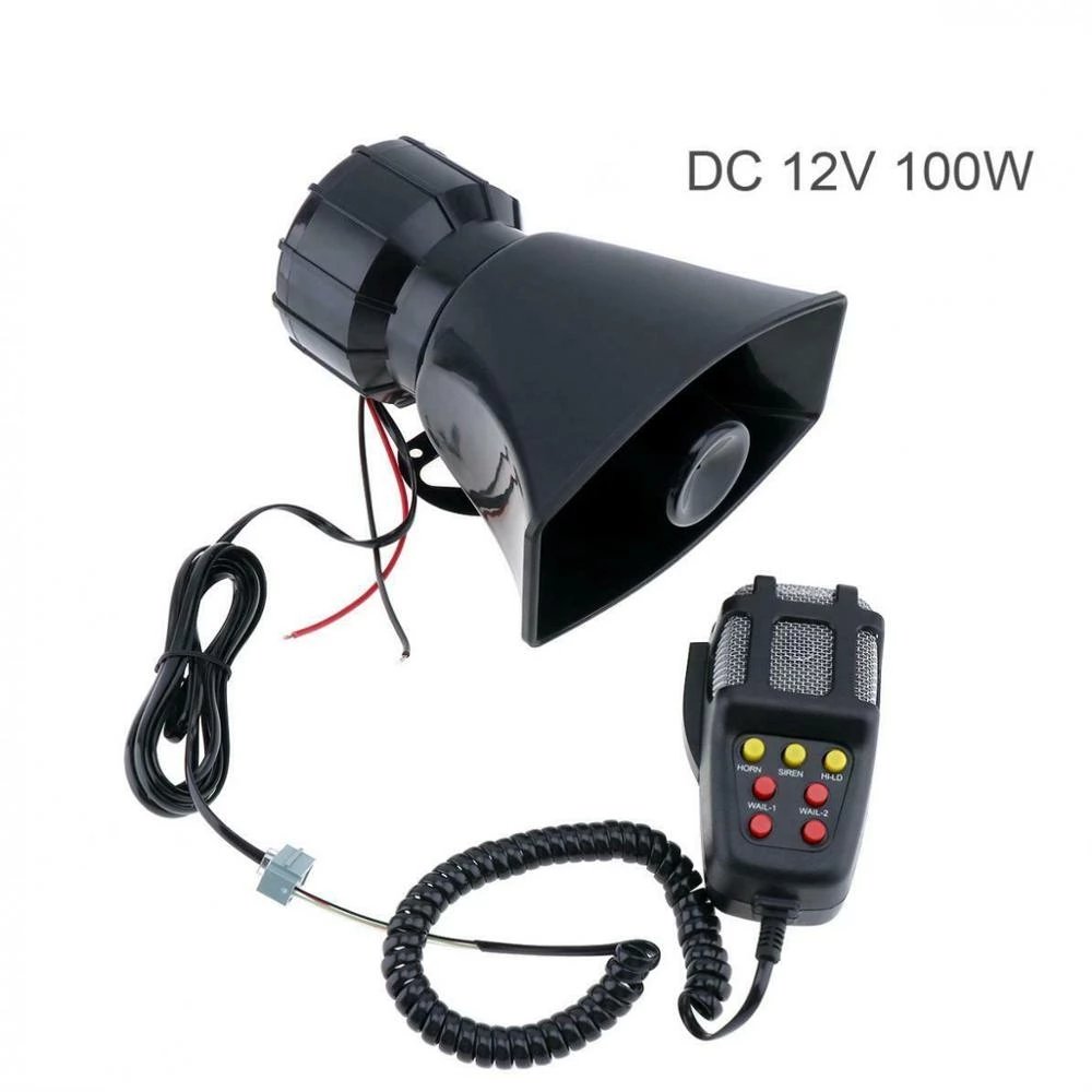 12V 7 Tone Car Sound Siren Horn Loud Speaker