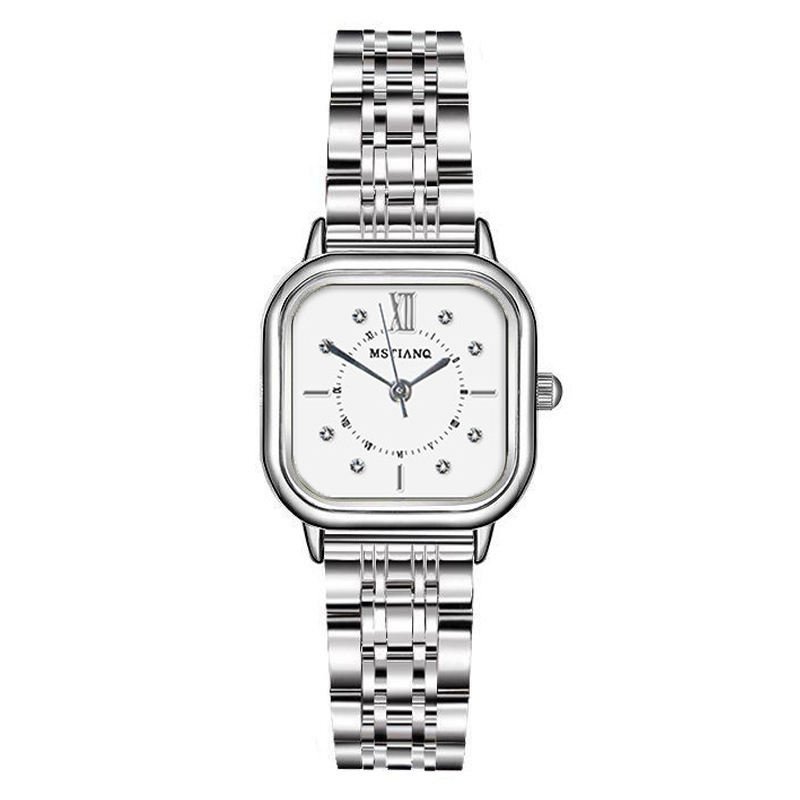 Hot Sale Luxury Watch for Lover Fashion Stainless Steel Band Square Watch Elegant Waterproof Ladies Quartz Watch Reloj