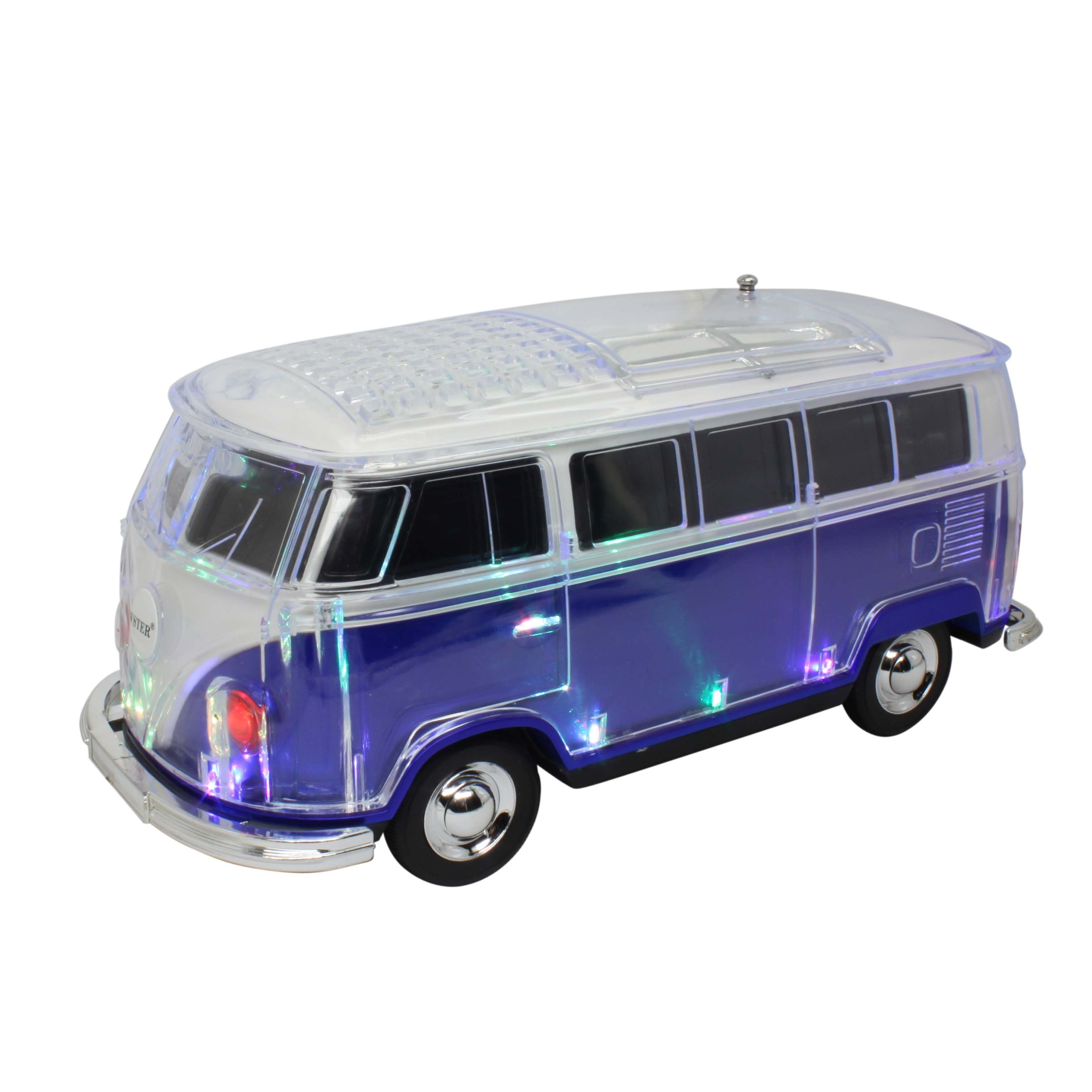 Promotional Gift WS-267 BT Car Shape Bus Wireless Radio Speaker with TF USB FM AUX Handsfree LED Light