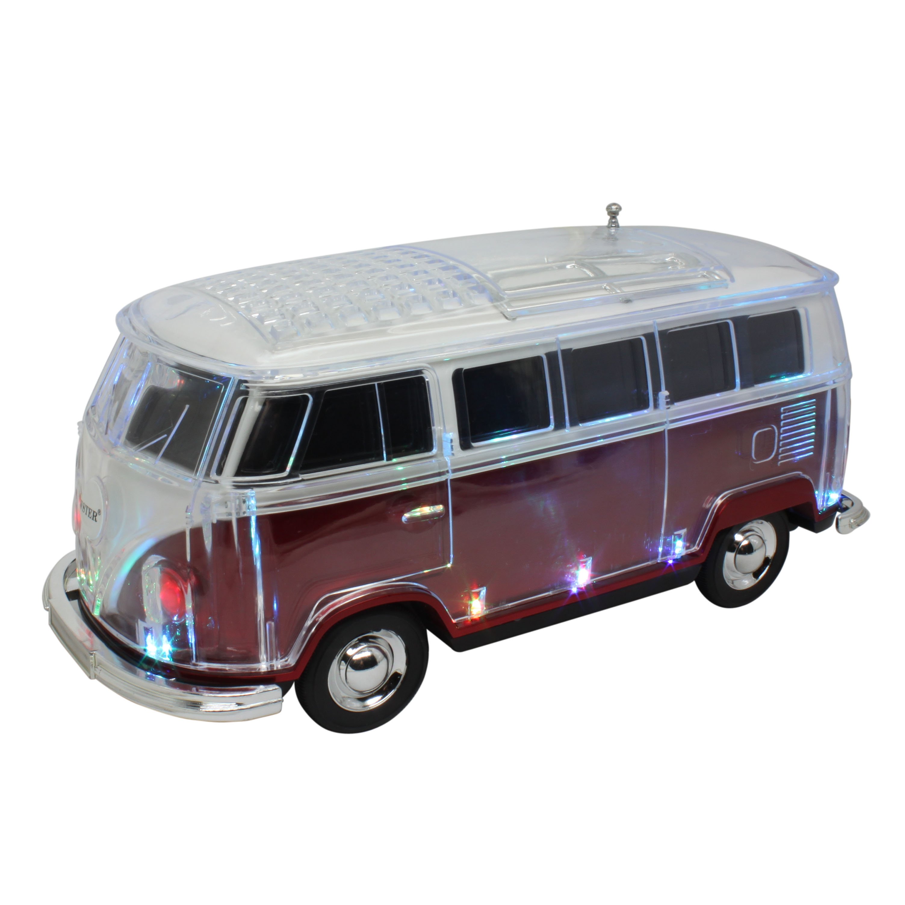 Promotional Gift WS-267 BT Car Shape Bus Wireless Radio Speaker with TF USB FM AUX Handsfree LED Light