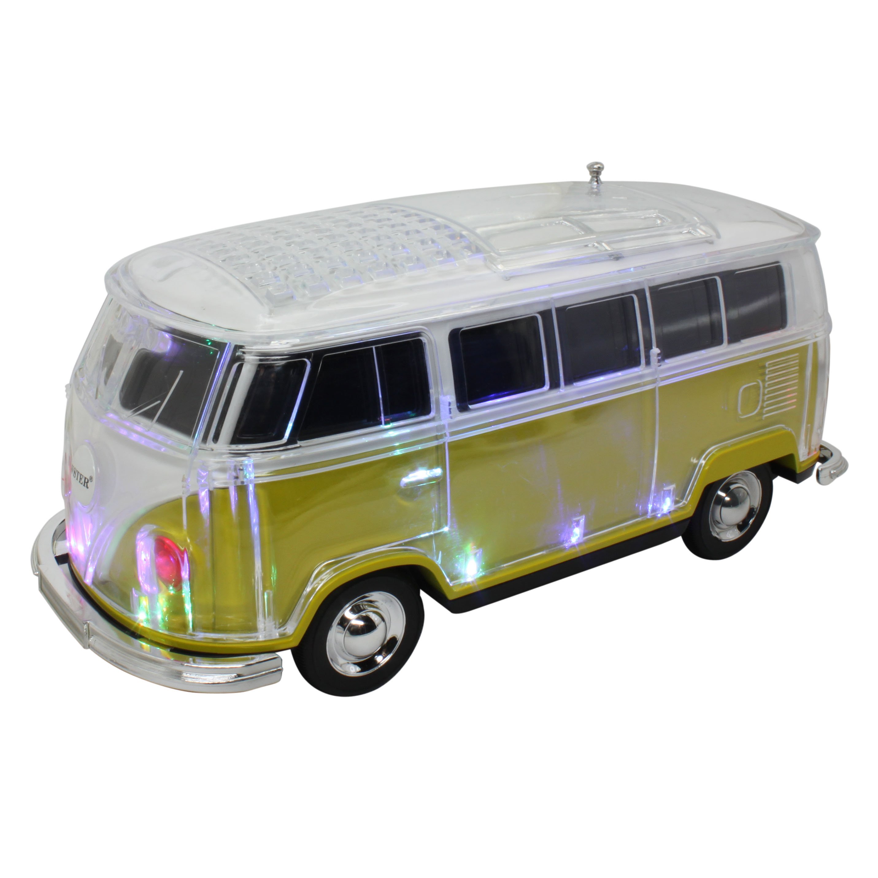 Promotional Gift WS-267 BT Car Shape Bus Wireless Radio Speaker with TF USB FM AUX Handsfree LED Light