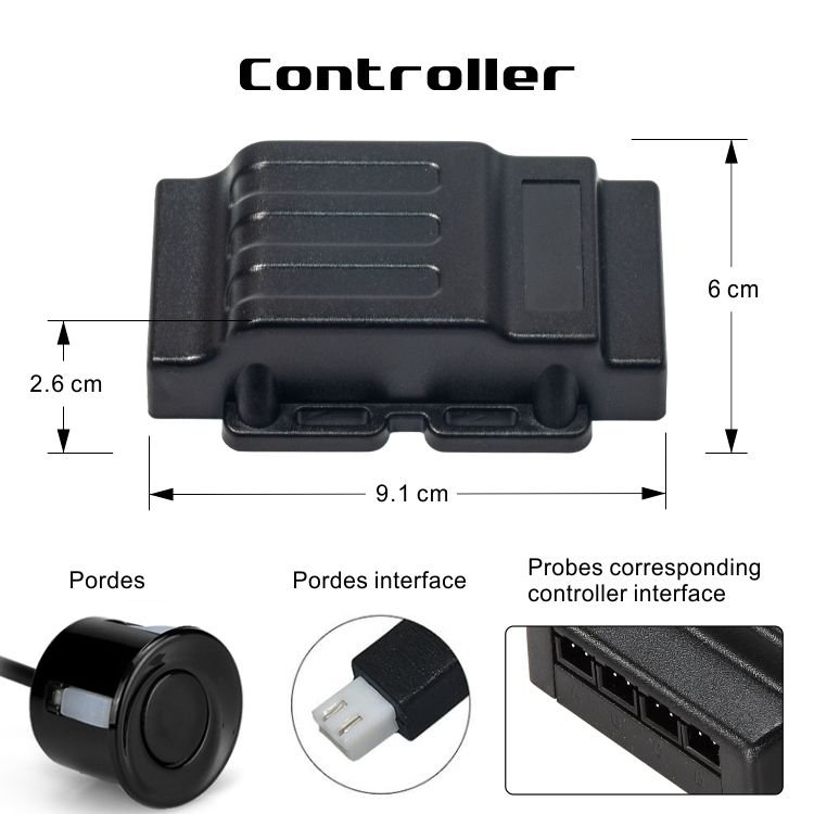 LED Parking Sensor System Warning Alarm Kit Car Reverse Backup Radar Buzzer With LED Display