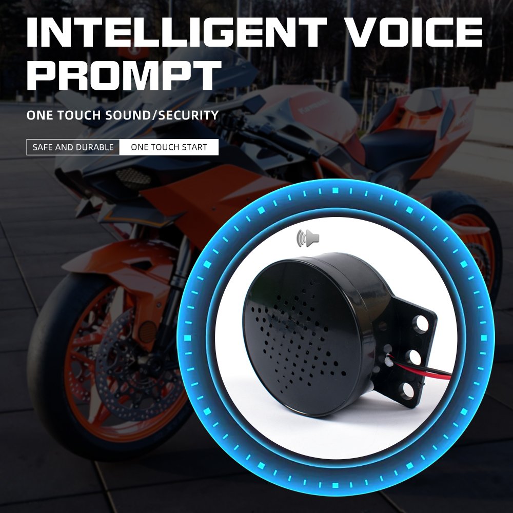 Intelligent Prompts Smart Multifunctional Voice 12V Theft Protection Alarma Motos Para Motorcycle Locks