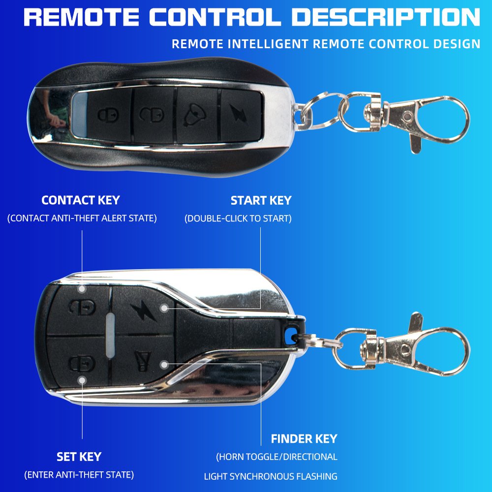 Intelligent Prompts Smart Multifunctional Voice 12V Theft Protection Alarma Motos Para Motorcycle Locks