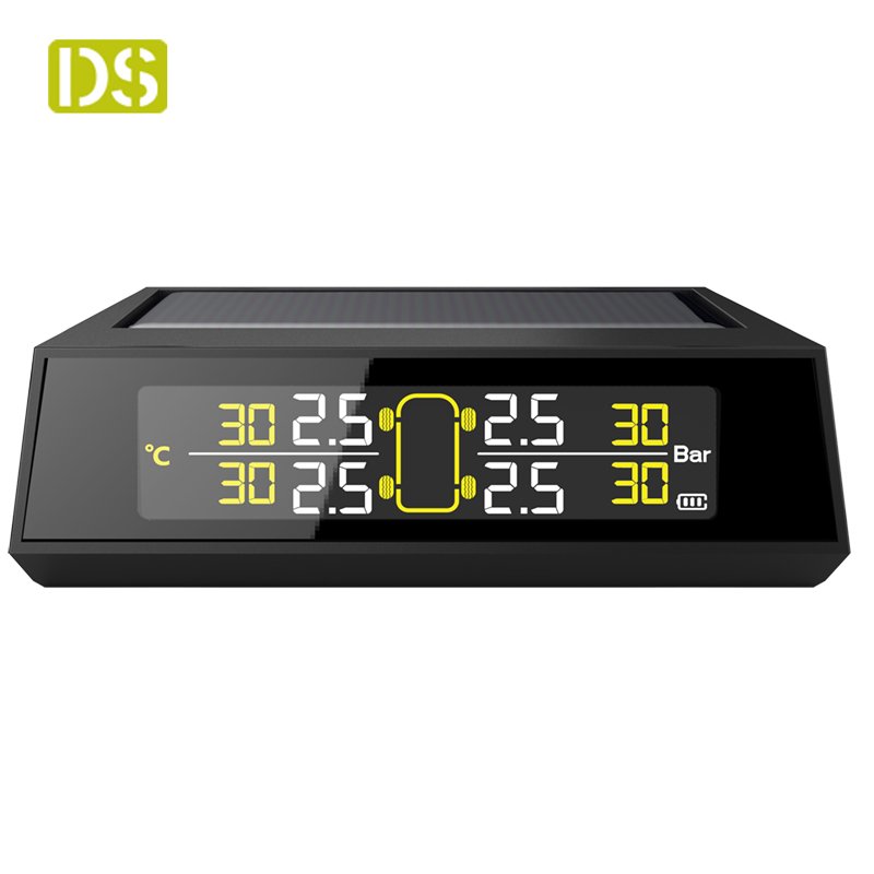 Car Obd TPMS Tyre Solar Power Digital LCD Display Auto Security Alarm External Tire Pressure Monitoring System