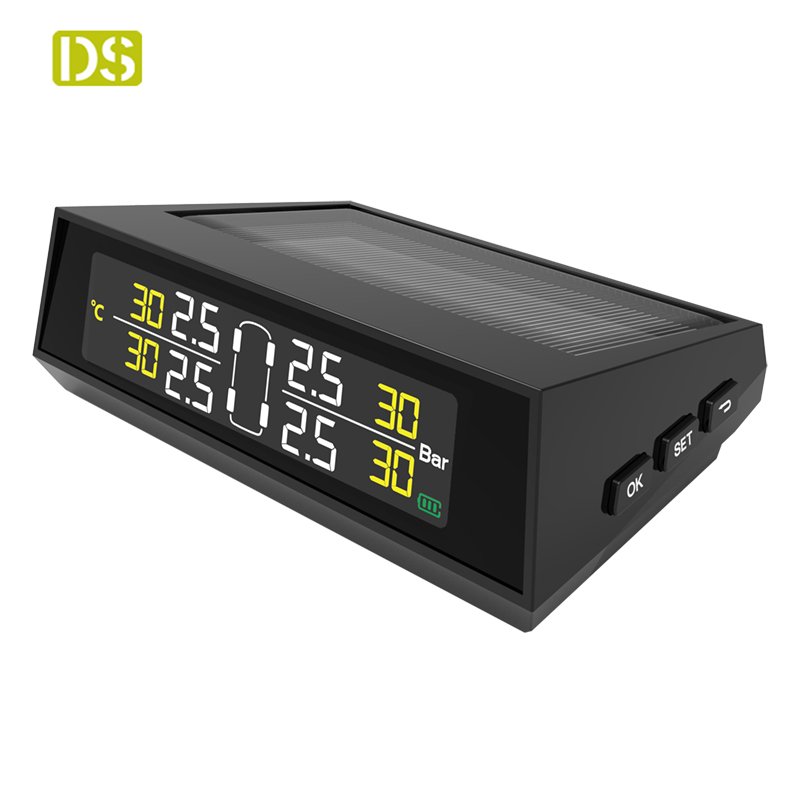 Car Obd TPMS Tyre Solar Power Digital LCD Display Auto Security Alarm External Tire Pressure Monitoring System