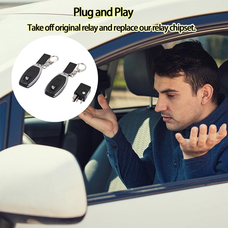 Wireless Relay Car Alarm Anti-theft Car Safety System Engine Lock Car Immobilizer Remote Start Security System Easy Install