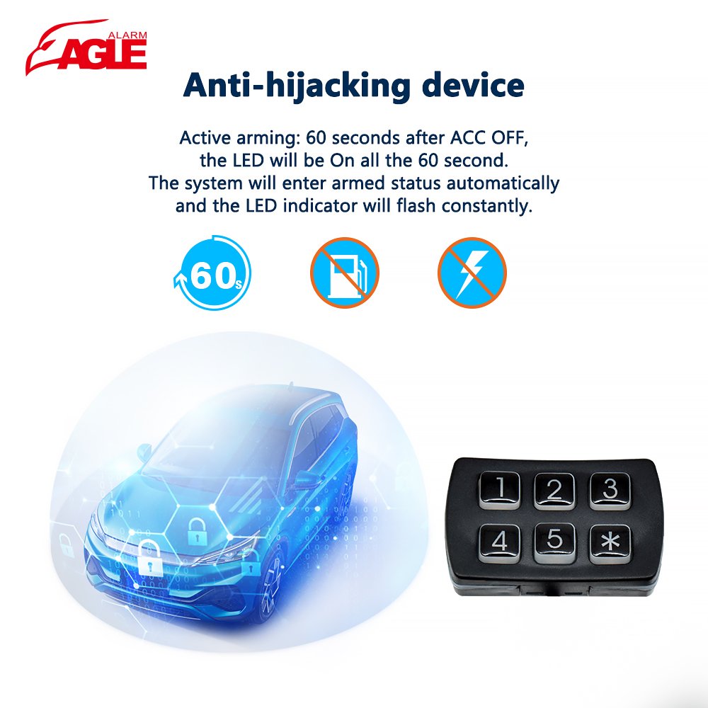 Anti Hijacking Password Keypad Immobilizer for All Cars Black Color Box DC 12V Universal Car Key Universal Screen Car Remote